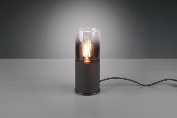 Glass E27 bulb table lamp